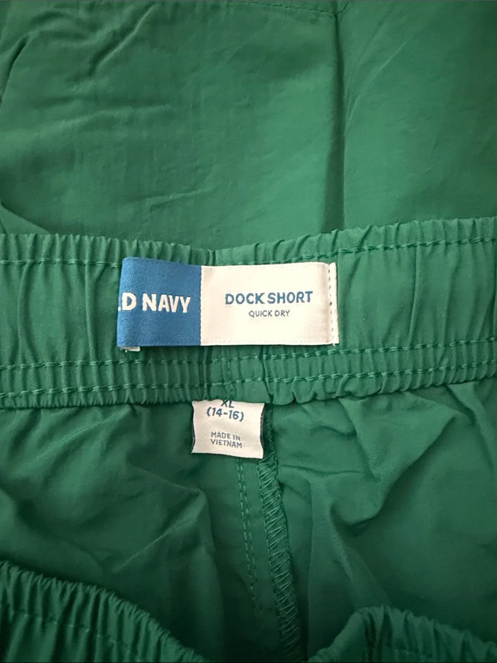 Old Navy Green and Black Kids Drawstring Shorts Duo